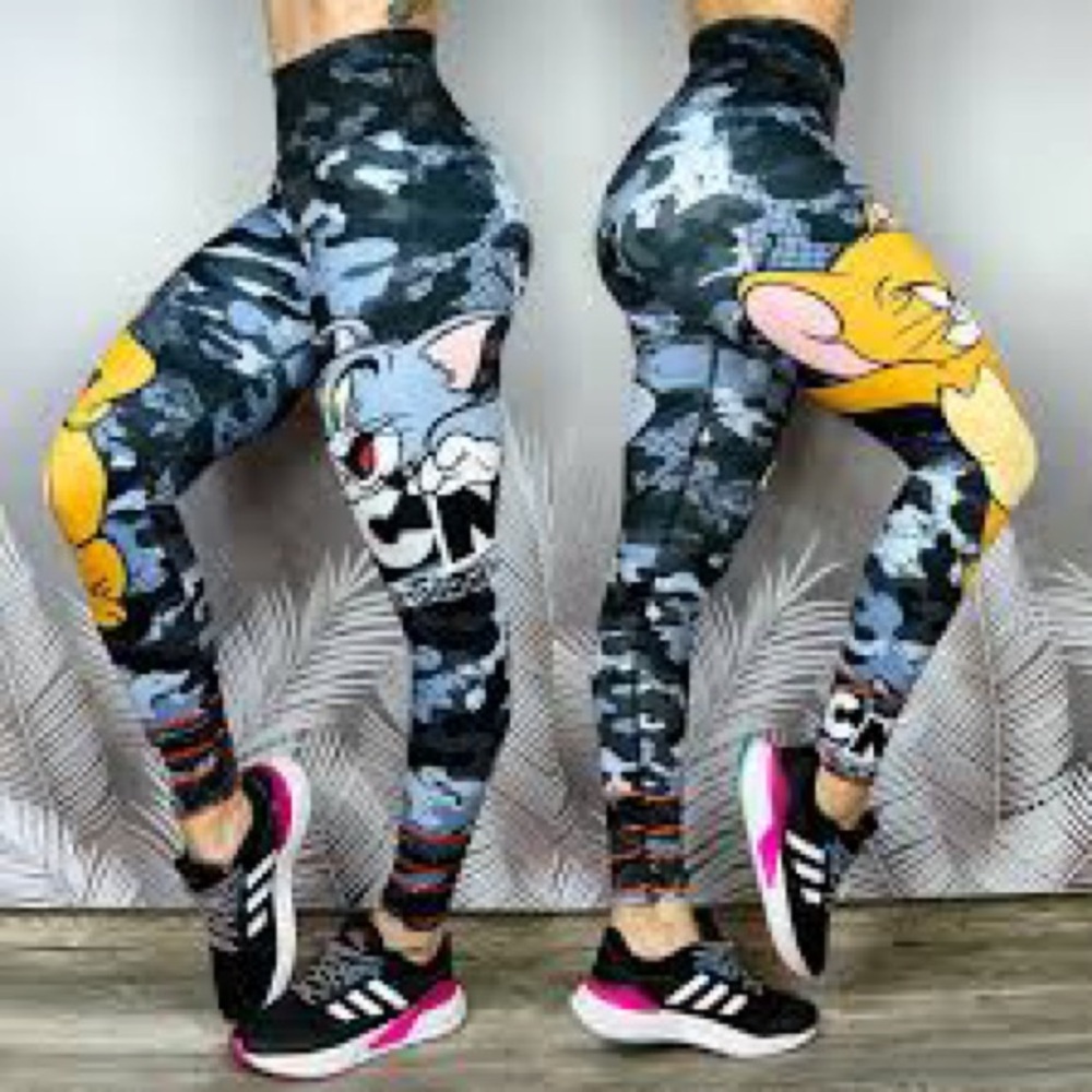 Cartoon Print Camouflage Leggings